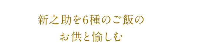 新之助を6種のご飯のお供と愉しむ